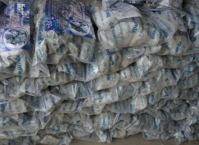 Камни для бани Порфирит Колотый 15кг в Ростове