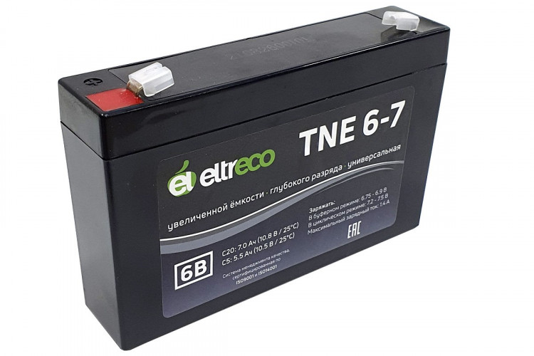 Тяговый аккумулятор Eltreco TNE6-7 (6V7A/H C20) в Ростове