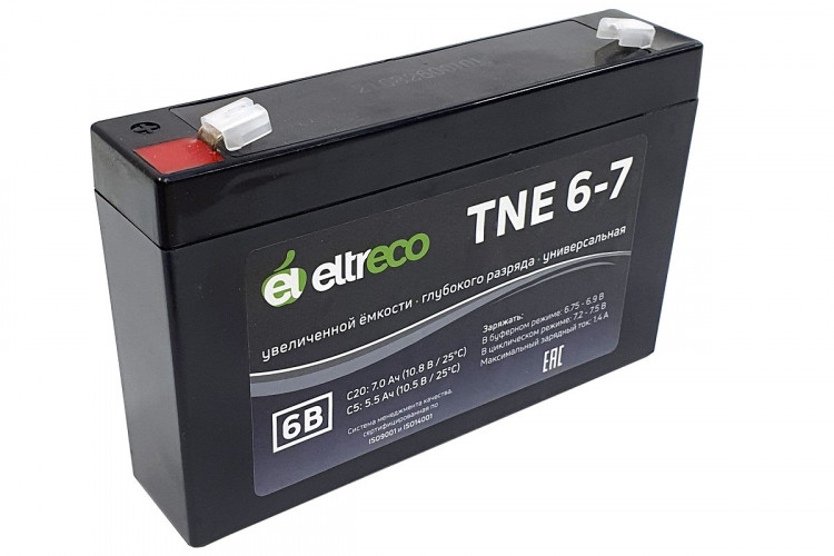 Тяговый аккумулятор Eltreco TNE6-7 (6V7A/H C20) в Ростове