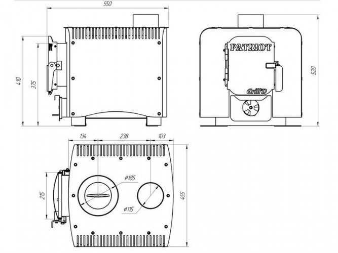 Печь длительного горения Grill’D Patriot 200 в Ростове
