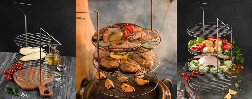 Этажерка 3-х ярусная диаметр 27 см в Ростове