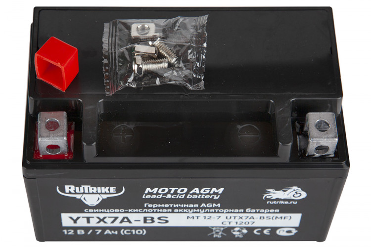Аккумулятор стартерный для мототехники Rutrike YTX7A-BS (12V/7Ah) в Ростове