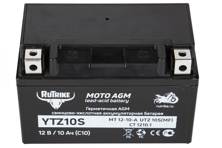 Аккумулятор стартерный для мототехники Rutrike YTZ10S (12V/10Ah) в Ростове