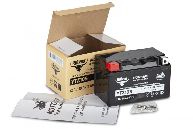 Аккумулятор стартерный для мототехники Rutrike YTZ10S (12V/10Ah) в Ростове