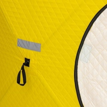 Палатка для рыбалки Helios утепл.Куб 1,5х1,5 желтый/серый в Ростове