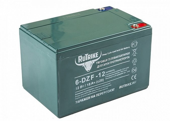 Тяговый гелевый аккумулятор RuTrike 6-DZF-12 (12V12A/H C2) в Ростове