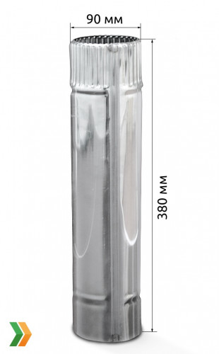 Сегмент трубы дымохода 90 мм. в Ростове