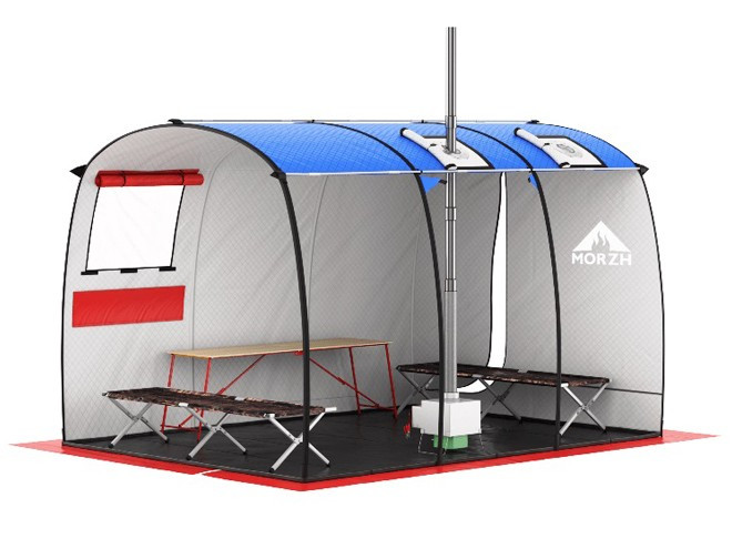 Мобильная баня-палатка МОРЖ Max (Черный) в Ростове