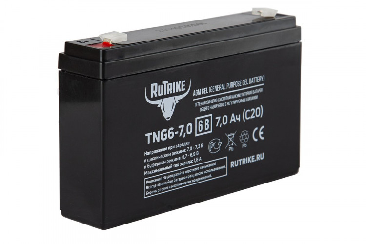 Тяговый гелевый аккумулятор RuTrike TNG 6-7.0 (6V7.0 A/H C20) в Ростове