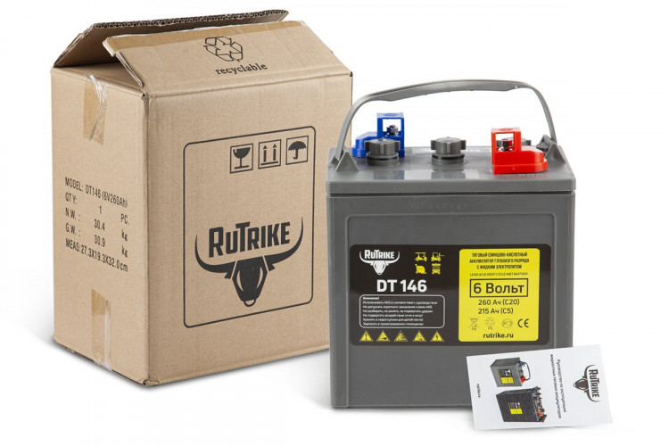 Тяговый аккумулятор RuTrike WET DT146 (T-145) 6V170A/H C3 в Ростове