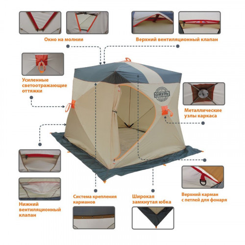 Палатка для рыбалки Омуль Куб 2 в Ростове