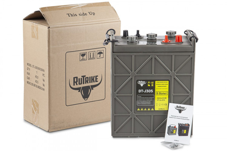 Тяговый аккумулятор RuTrike WET DT-J305 6V215A/H C3 в Ростове