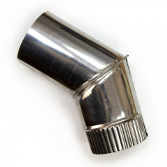 Колено дымохода d90, угол 45°