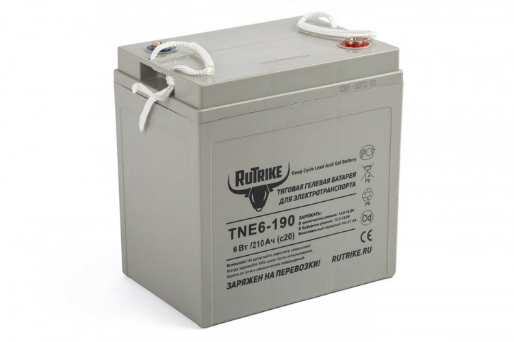 Тяговый гелевый аккумулятор RuTrike TNE6-190 (6V210A/H C3) в Ростове