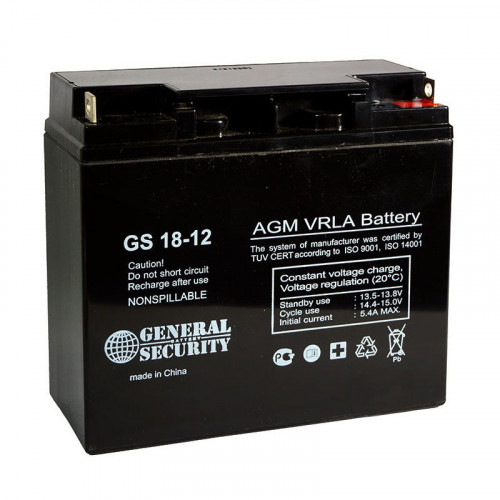Аккумулятор General Security GS 12-18 L Kl (12 В, 18 Ач) в Ростове