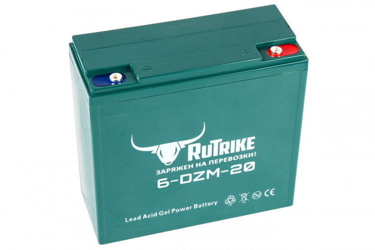 Тяговый гелевый аккумулятор RuTrike 6-DZF-20 (12V20A/H C2) в Ростове
