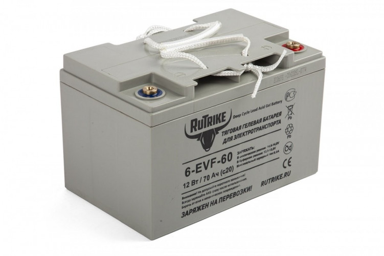 Тяговый гелевый аккумулятор RuTrike 6-EVF-60A (12V60A/H C3) в Ростове