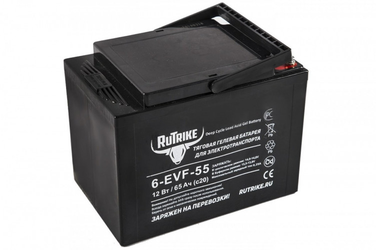 Тяговый гелевый аккумулятор RuTrike 6-EVF-55A (12V55A/H C3) в Ростове